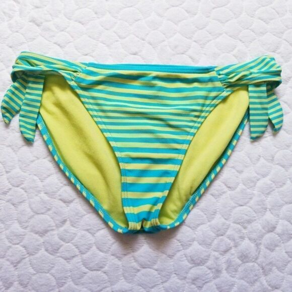 Roxy bikini swimsuit bathingsuit striped halter S - Picture 3 of 6